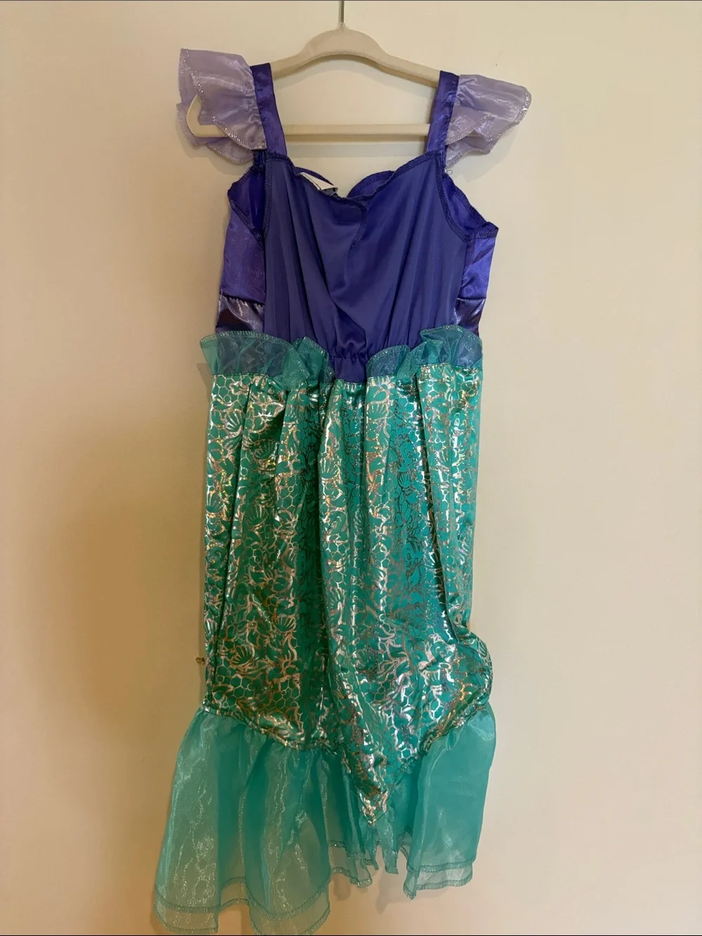 Purple and Teal Little Mermaid Dress Costume for Kids